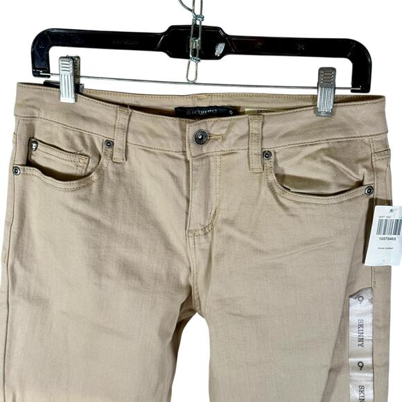 Blackheart Hot Topic NWT Women's Junior 9 Khaki Colored Skinny Jeans Stretch - Picture 4 of 11